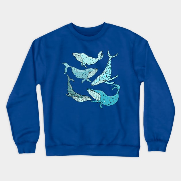 Blue Whales Crewneck Sweatshirt by msmart